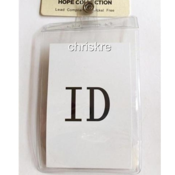 Teacher ID Holder Retractable Reel Lanyard Pearl - Picture 5 of 6